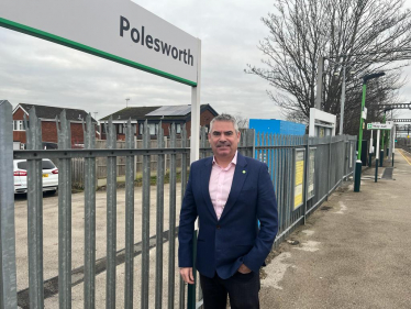 Craig Tracey MP at Polesworth Railway Station